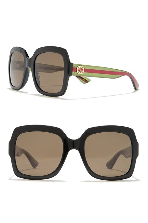 gucci havana sunglasses|gucci 54mm oversized square sunglasses.